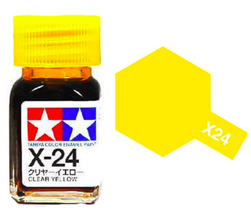 Pintura Enamel de Tamiya color Clear Yellow bote de 10ml referencia 80024