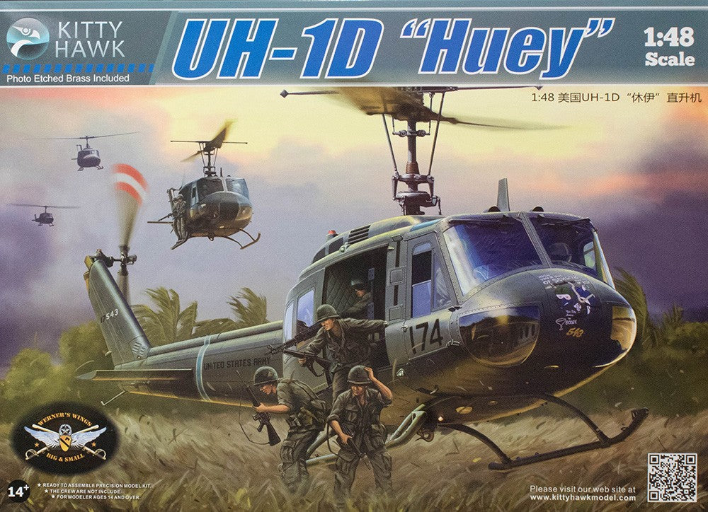 Maqueta del helicoptero UH-1D en escala 1:48 de Kitty Hawk referencia 80154