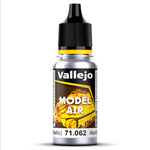 Bote de pintura de 18ml de color aluminio metalico de la gama model air de Vallejo con referencia 71062