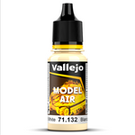 Bote de pintura de 18ml de color balnco envejecido mate de la gama model air de Vallejo con referencia 7112