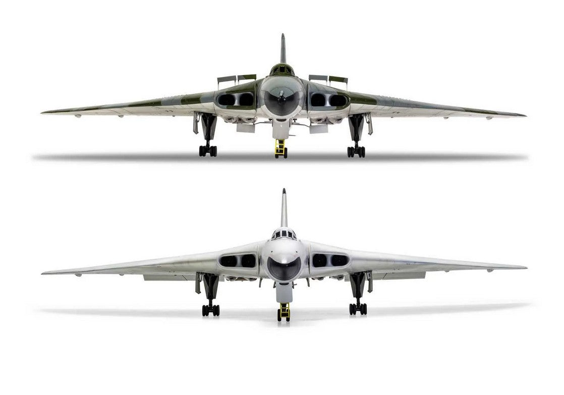 Vistas delanteras de las 2 decoraciones para Avro Vulcan B.2 Airfix 1:72 A12011