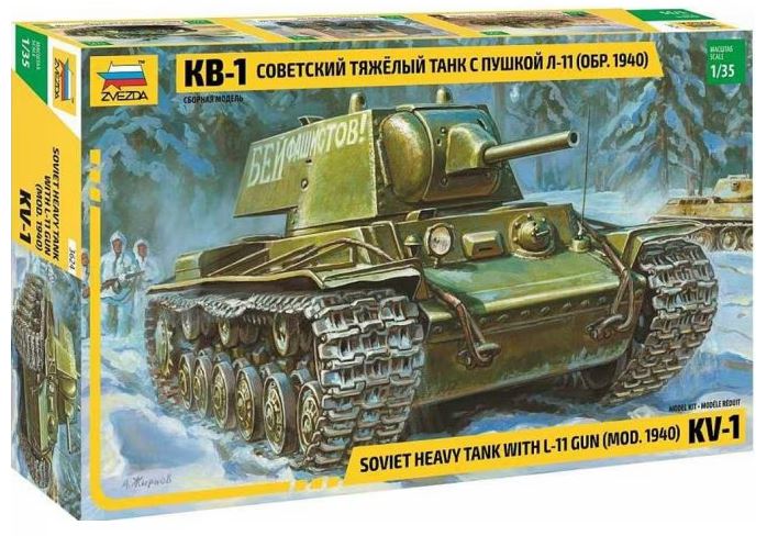 ZVEZDA (1/35) KV-1 Soviet Heavy Tank mod.1940 with L-11 Gun