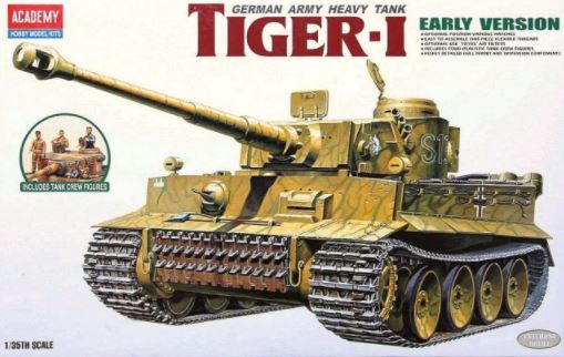 ACADEMY (1/35) TIGER-I WWII TANK "EARLY-EXTERIOR MODEL"
