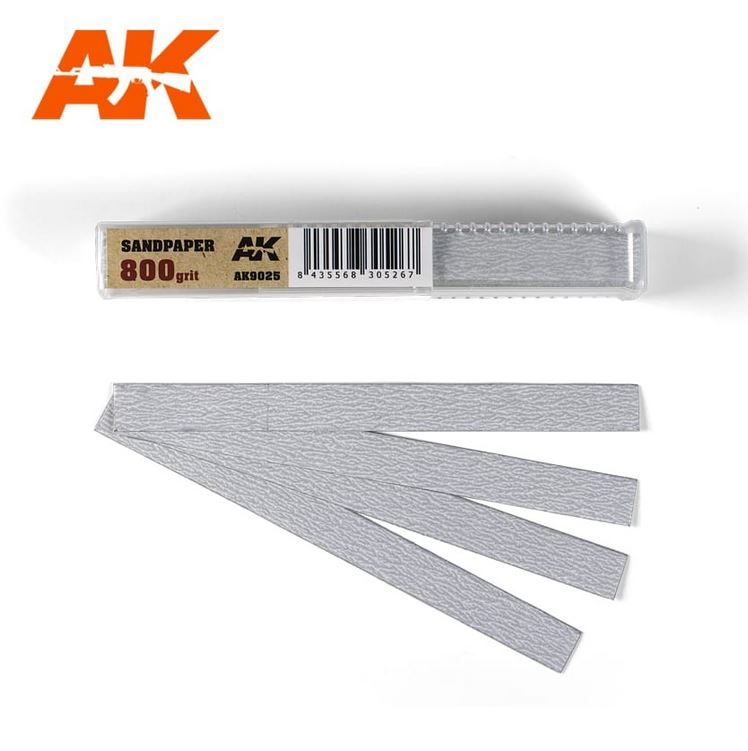 AK INTERACTIVE Dry Sandpaper 800 grit x 50 units