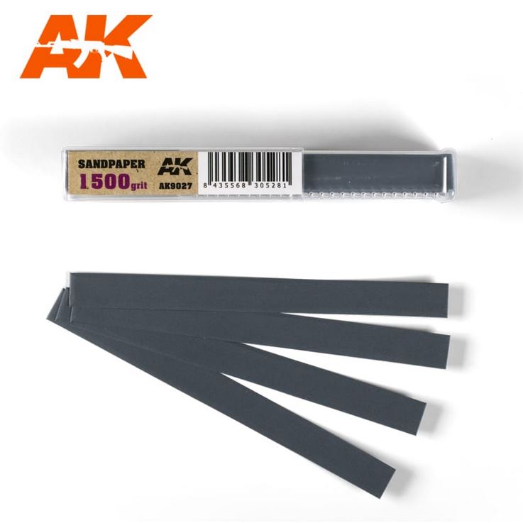 AK INTERACTIVE Wet Sandpaper 1500 grit x 50 units