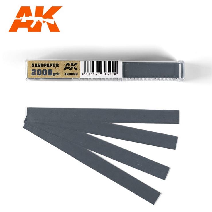 AK INTERACTIVE Wet Sandpaper 2000 grit x 50 units