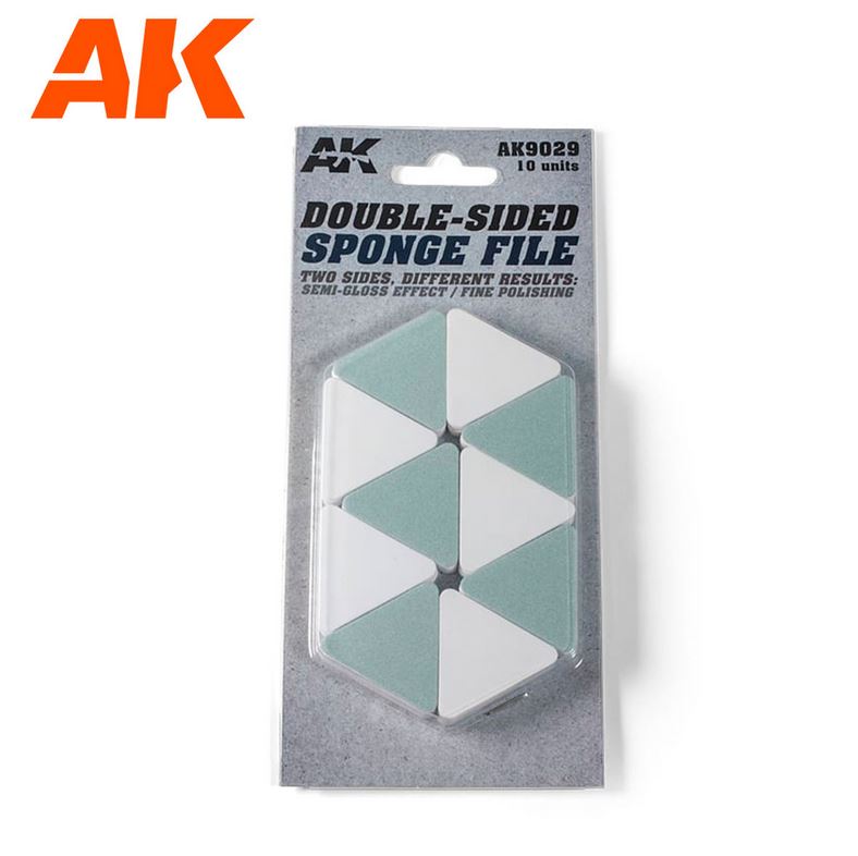 AK INTERACTIVE Double Sided Sponge (Semi-gloss Effect / Fine Polishing)