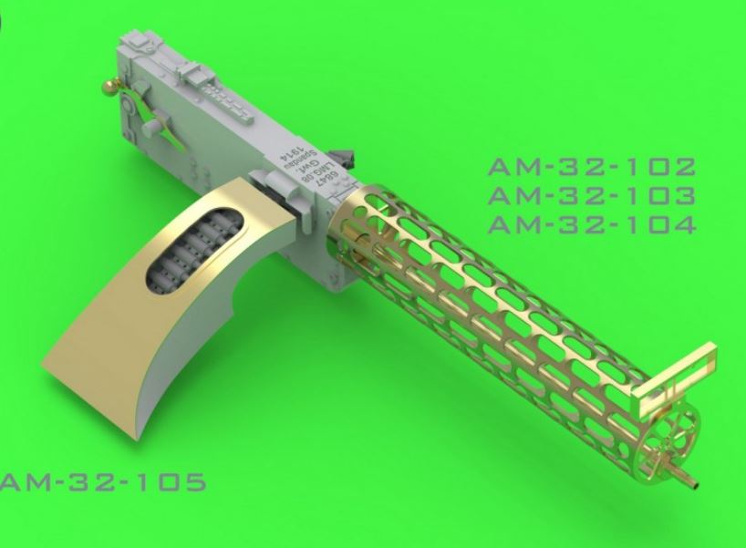 MASTER (1/32) Fokker E.II/E.III (Early) - ammunition feed chute with belt for LMG 08 Spandau (for Wingnut Wings kit)