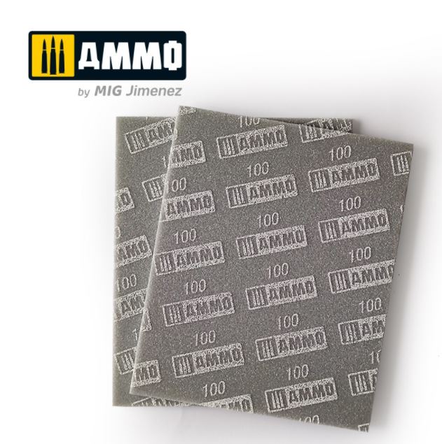 AMMO Sanding Sponge Sheet (100) – 2 pcs.