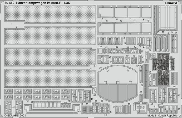 EDUARD (1/35) Panzerkampfwagen IV Ausf.F detail set (Tamiya)