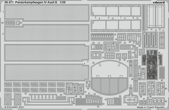 EDUARD (1/35) Panzerkampfwagen IV Ausf.G detail set (Tamiya)
