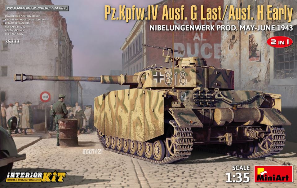 MINIART (1/35) Pz.Kpfw.IV Ausf.G Last/Ausf. H Early. NIBELUNGENWERK Prod. May-June 1943. 2IN1 Interior Kit