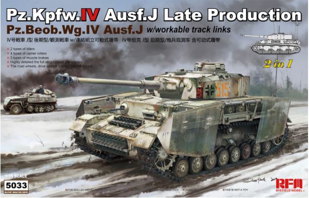 RYE FIELD MODEL Pz.Kpfw.IV Ausf.J Late Production Pz.Beob.Wg.IV Ausf. J 2in1