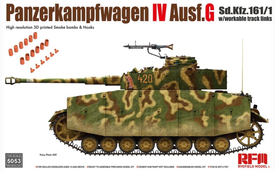 RYE FIELD MODEL Panzerkampfwagen IV Ausf. G Sd.Kfz. 161/1 w/Workable track links