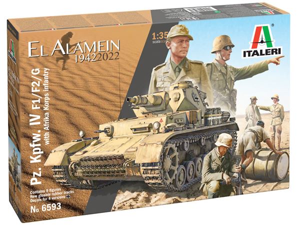 ITALERI (1/35) Pz.Kpfw.IV Ausf.F1/F2/G with Afrika Korps Infantry (El Alamein 80th Anniversary)