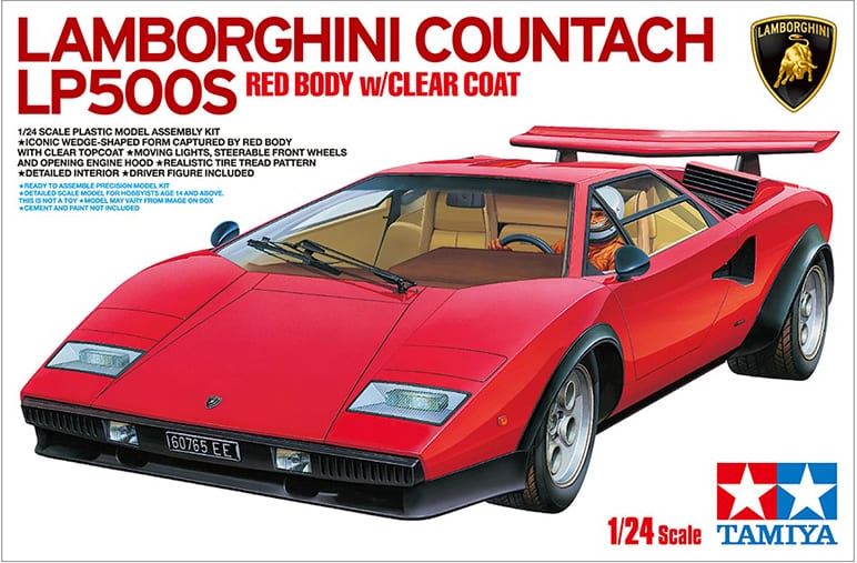 TAMIYA (1/24) Lamborghini Countach LP500S Red Body w/Clear Coat