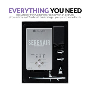 Componentes del set de minicompresor y aerografo Gaahleri Serenir referencia GTS-06