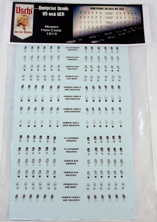 USCHI (1/35) Muddy Bootprint Decals US & GER