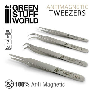 GREEN STUFF Set de Pinzas de Precisión Anti-Magnéticas