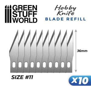 GREEN STUFF Set 10 Hojas Recambio Cutter Modelismo
