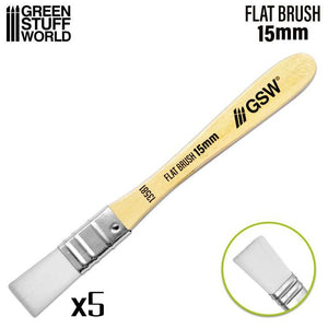 GREEN STUFF Pinceles planos sintéticos (Pack x5)