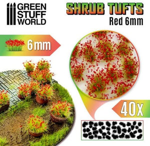 GREEN STUFF WORLD Matas Arbustos Autoadhesivas 6mm - Rojas