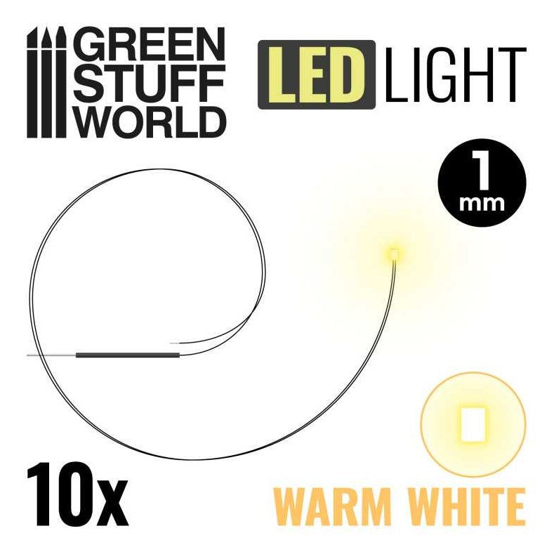 GREEN STUFF Luces LED BLANCO calido - 1mm