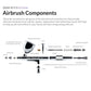 Componentes del aerógrafo Gahhleri Advance Series GHAD-39 con agujas de 0,35 y 0,5mm referencia 40133