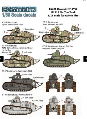 Decalcomanie FC MODEL TREND (1/16) per l'FT-17