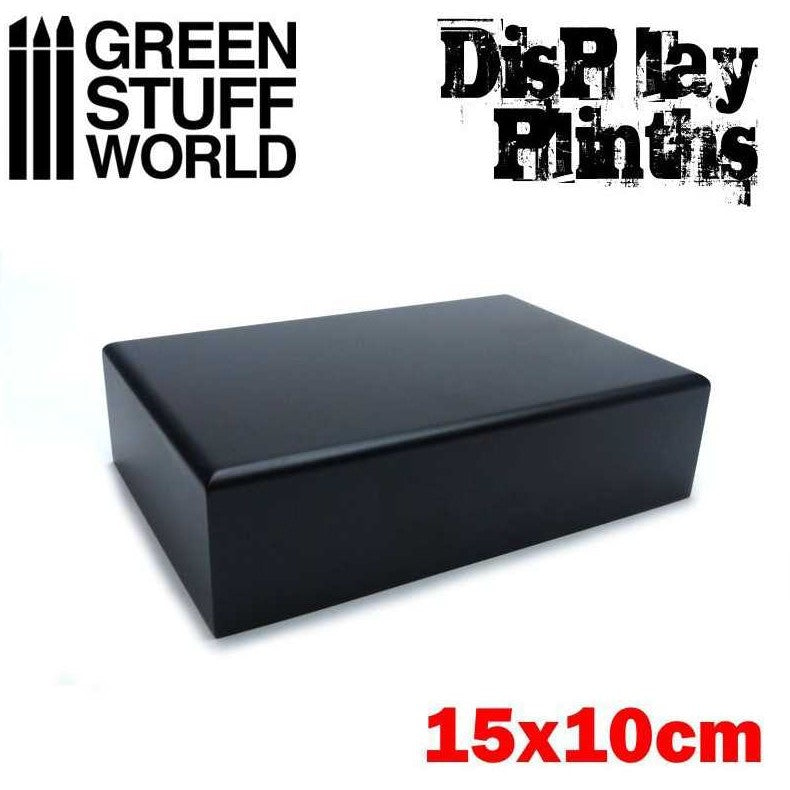 GREEN STUFF WORLD Base de Madera Rectangular 15x10 cm Negro