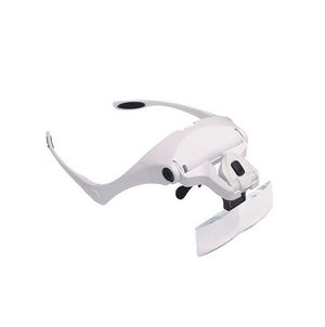 DISMOER Lupa de Cabeza Ergonómica con LED Varios Aumentos