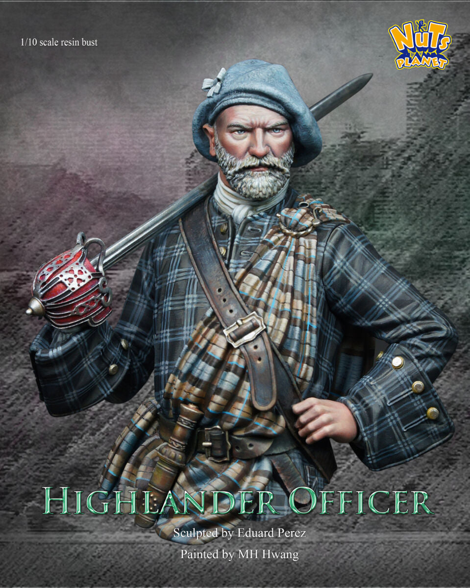 Figura en escala 1:10 de un oficial Highlander del fabricante Nuts Planet referencia B047
