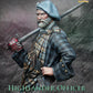 Perfil izquierdo de la figura en escala 1:10 de un oficial Highlander del fabricante Nuts Planet referencia B047