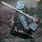 Trasera de la figura en escala 1:10 de un oficial Highlander del fabricante Nuts Planet referencia B047