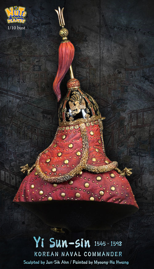 Trasera de la figura a escala 1:10 de Yi-Sun-Sin el comandante naval coreano realizada por Nuts Planet referencia B028