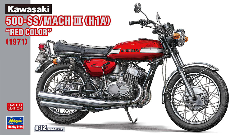 HASEGAWA (1/12) Kawasaki 500-SS/MACH III (H1A) "Red Color" (1971)