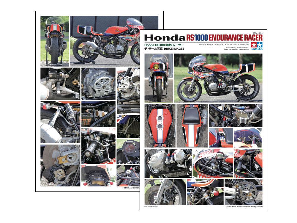 Instrucciones de la maqueta de la moto Honda RS1000 en escala 1:12 de Tamiya referencia 14014