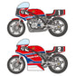 Decoraciones de la maqueta de la moto Honda RS1000 en escala 1:12 de Tamiya referencia 14014