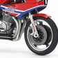 Foto rueda delantera de la maqueta de la moto Honda RS1000 en escala 1:12 de Tamiya referencia 14014
