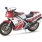 Foto lateral izquierda de la maqueta de la moto Yamaha RZV500R en escala 1:12 de Tamiya referencia 14037