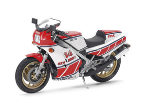 Foto lateral izquierda de la maqueta de la moto Yamaha RZV500R en escala 1:12 de Tamiya referencia 14037