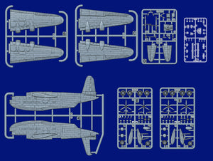 Pieazas de la maqueta del avión británico S.25 Sunderland en escala 1:44 de Roden referencia 353