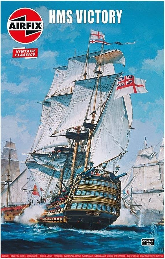 Portada del galeón británico HMS Victory en escala 1:180 de Airfix referencia A09252V