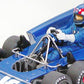 Detalle del piloto de la maqueta del Fórmula 1 Tyrrel P34 que corrió el gran premio de Mónaco en 1977 en escala 1:20 de Tamiya referencia 20053