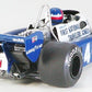 Foto trasera de la maqueta del Fórmula 1 Tyrrel P34 que corrió el gran premio de Mónaco en 1977 en escala 1:20 de Tamiya referencia 20053