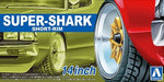 Set de llantas de 14 pulgadas para coches escala 1:24 modelo Super-Shark Short-Rim de Aoshima referencia 05548