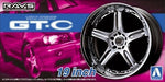 Set de llantas de 19 pulgadas para coches escala 1:24 modelo Volk Racing GT-C de Aoshima referencia 05461