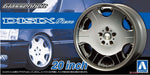 Set de llantas de 19 pulgadas para coches escala 1:24 modelo Glassenheit Disix Revo de Aoshima referencia 05373