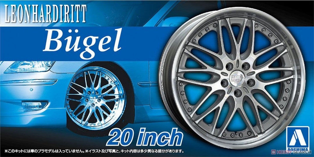 Set de llantas de 20 pulgadas para coches escala 1:24 modelo Leonhardiritt Bugel de Aoshima referencia 05382