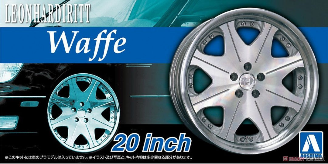 Set de llantas de 20 pulgadas para coches escala 1:24 modelo Leonhardiritt Waffe de Aoshima referencia 05372